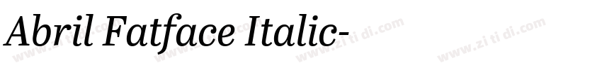 Abril Fatface Italic字体转换